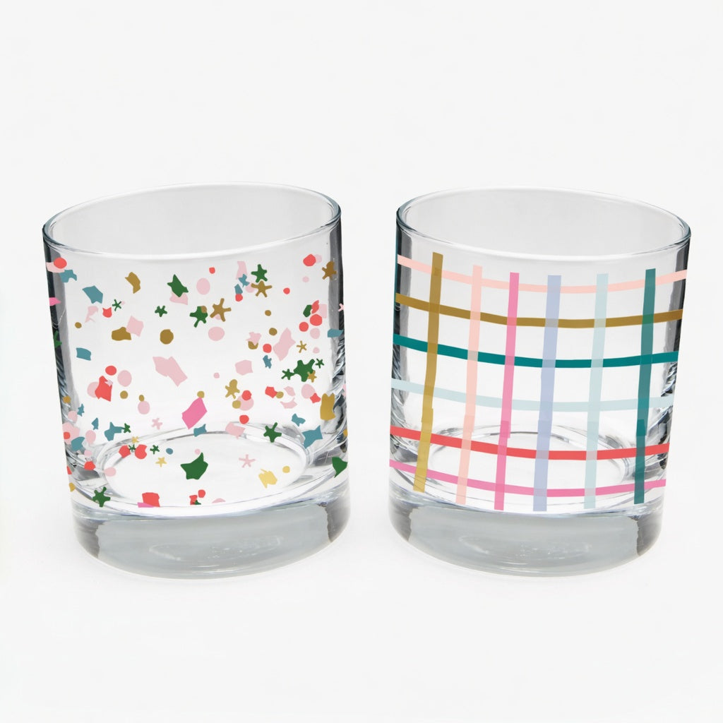 Mistletoe Kiss Rocks Glasses (Set of 2) set