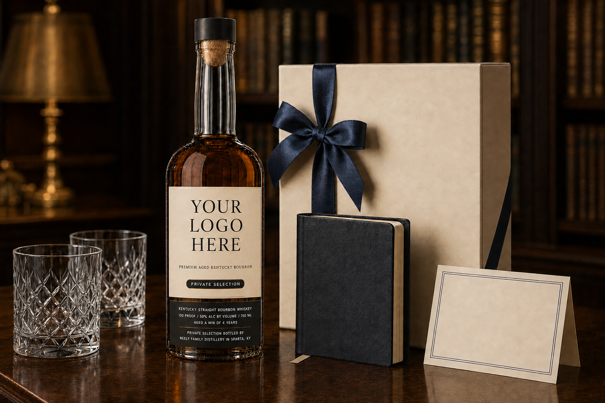 Cockytails custom bourbon gift set