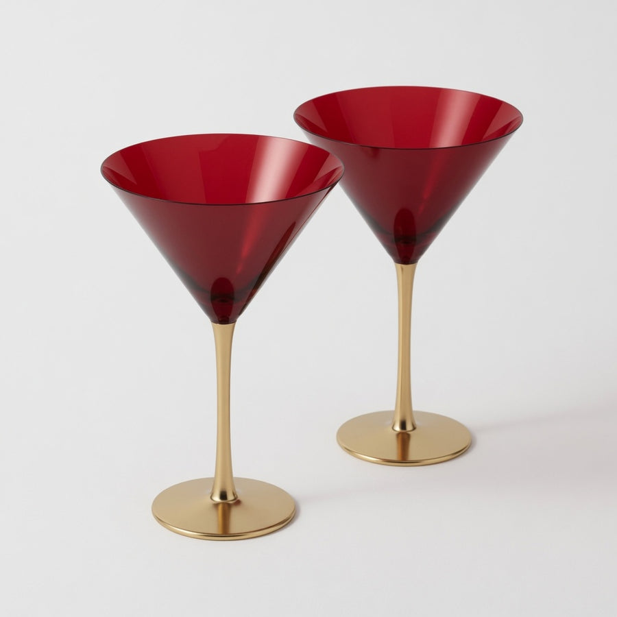 Dirty Santa Martini Glasses angle